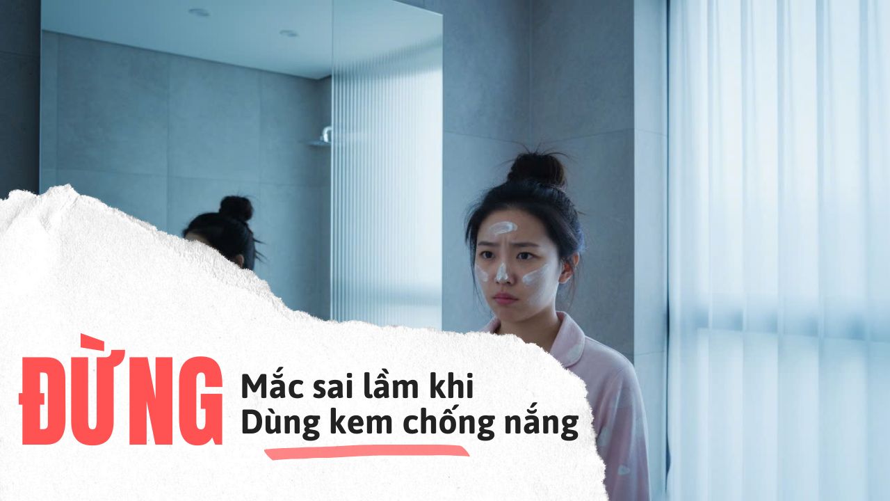 sai lầm khi dùng kem chống nắng